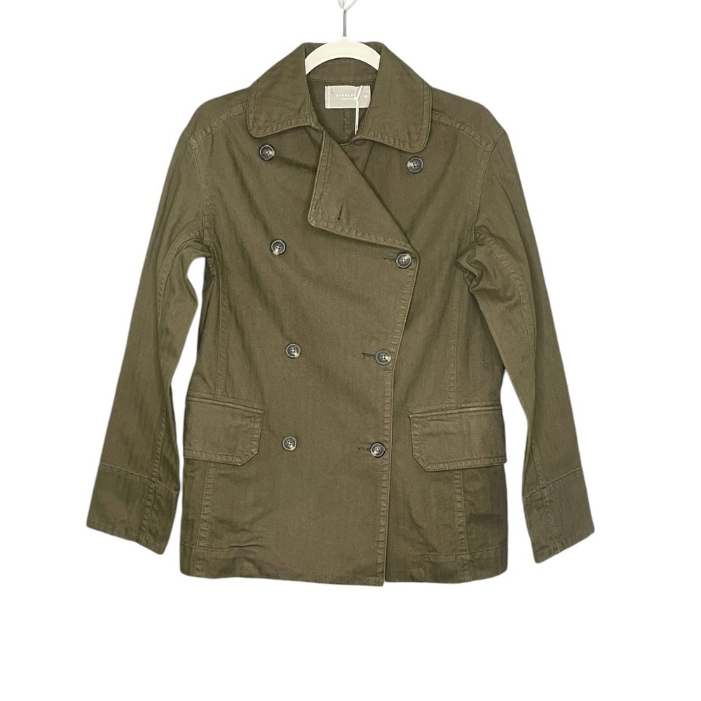 Everlane The Organic Cotton Herringbone Jacket Beech NWT - Picture 2 of 14